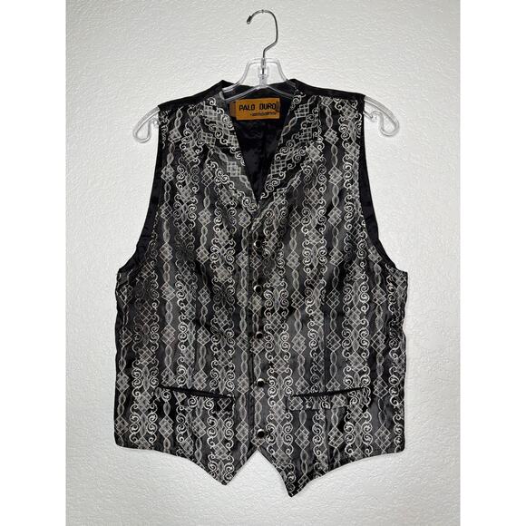 Palo Duro Panhandle Slim Western Jacquard Vest Small Made USA